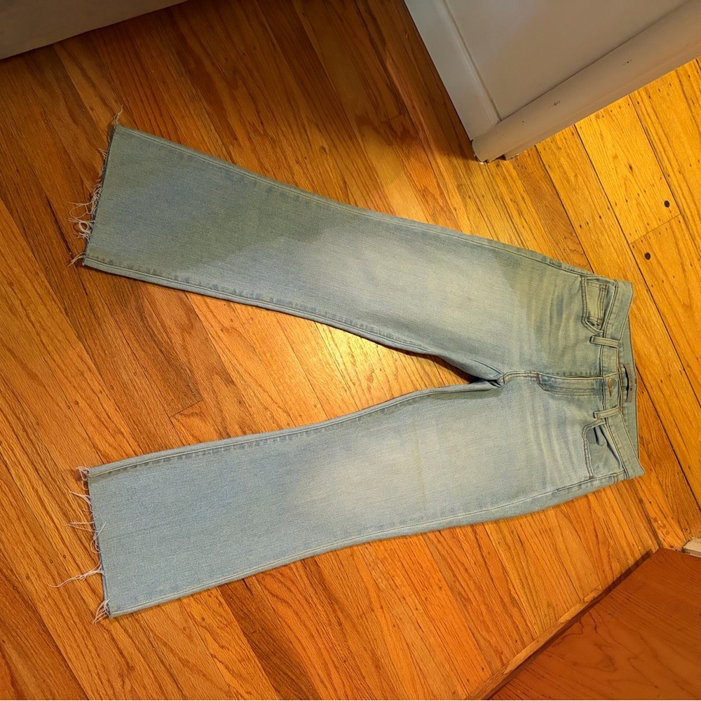 Joe's Jeans Light Blue Flare Crop Jeans - High Rise Mary Kate